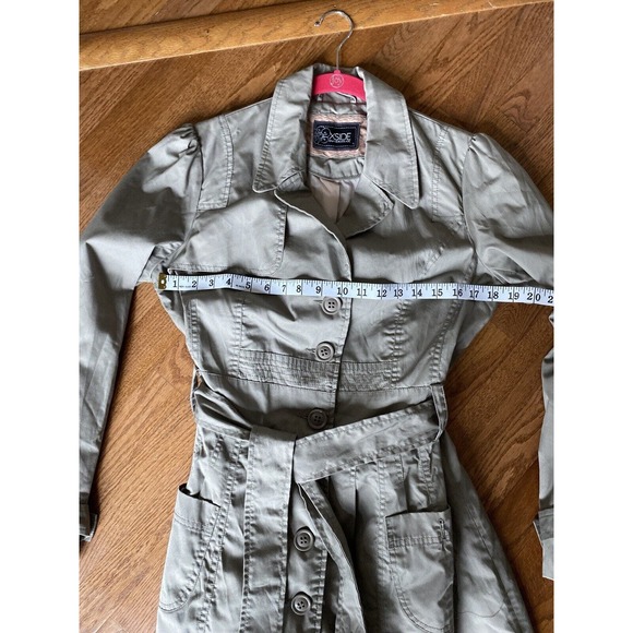 XSIDE Outerwear Khaki Rain Over Coat Size Large - Picture 5 of 5